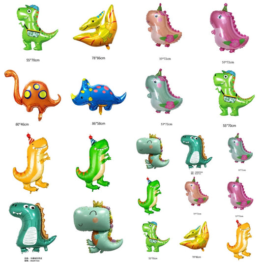 Balon Foil Dino/ Dinosaurus / Dinosaur Kartun Crown Jumbo Size 90 cm