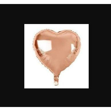 Balon Foil Hati/Love, Star/Bintang Size 5 inch / 13 cm Warna Champagne Gold