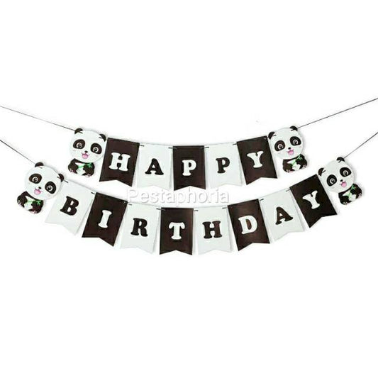 Bunting Flag / Banner HBD Happy Birthday Panda