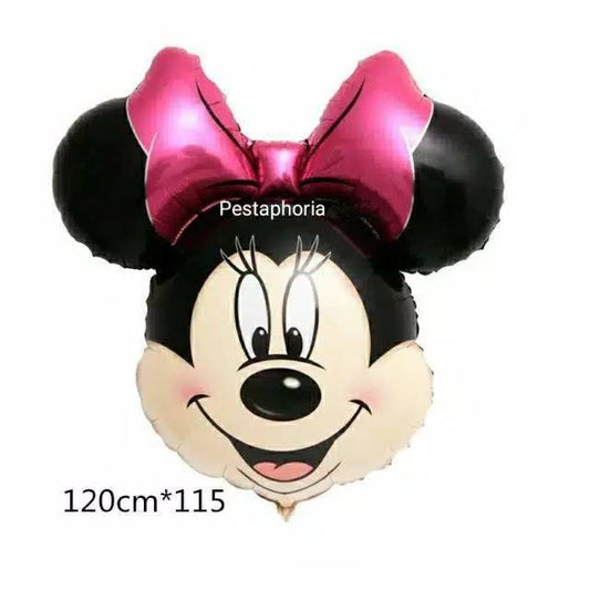 Balon Foil Kepala Minnie Mouse Size Jumbo 120 cm