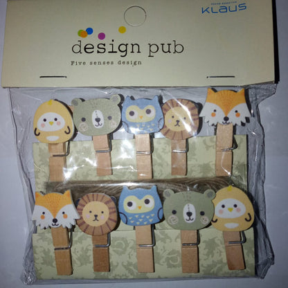 Wooden Clip Set Minion,Doraemon,Hello Kitty, My Little Pony/Penjepit Foto Kayu Karakter/Jepitan Kayu