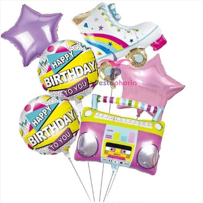 Balon Foil Boombox & Roller Skate Set