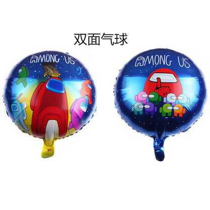 Balon Foil Bulat Double Side Among Us Size 45cm