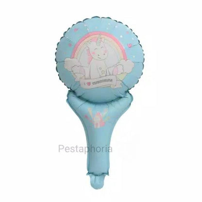 Balon Foil Pentung / Tongkat / Tenis Unicorn Bulat