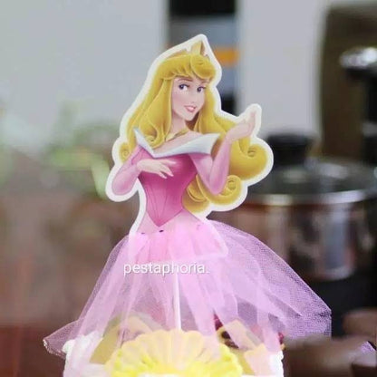 Cake Topper Princess Snow White, Sofia, Anna, Aurora, Cinderella, Elsa