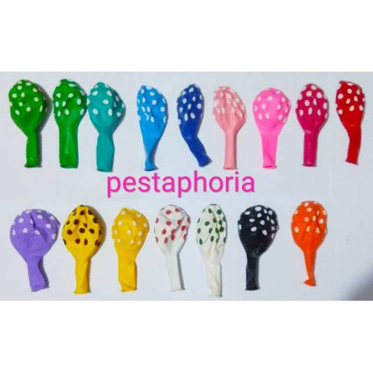 Balon Lateks/Latex Polkadot 12 inch High Quality Tebal