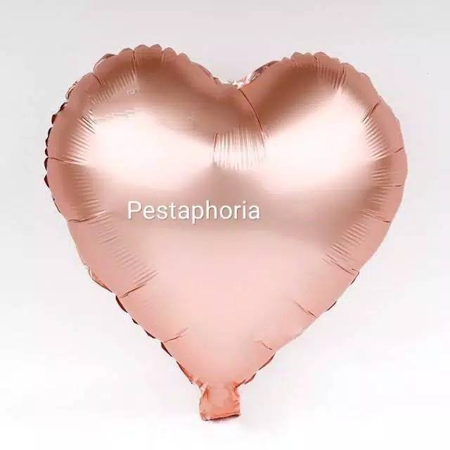 Balon Foil Hati / Love Satin Matte Size 45 cm