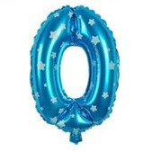 Balon Foil Angka Blue / Biru Size 40 cm