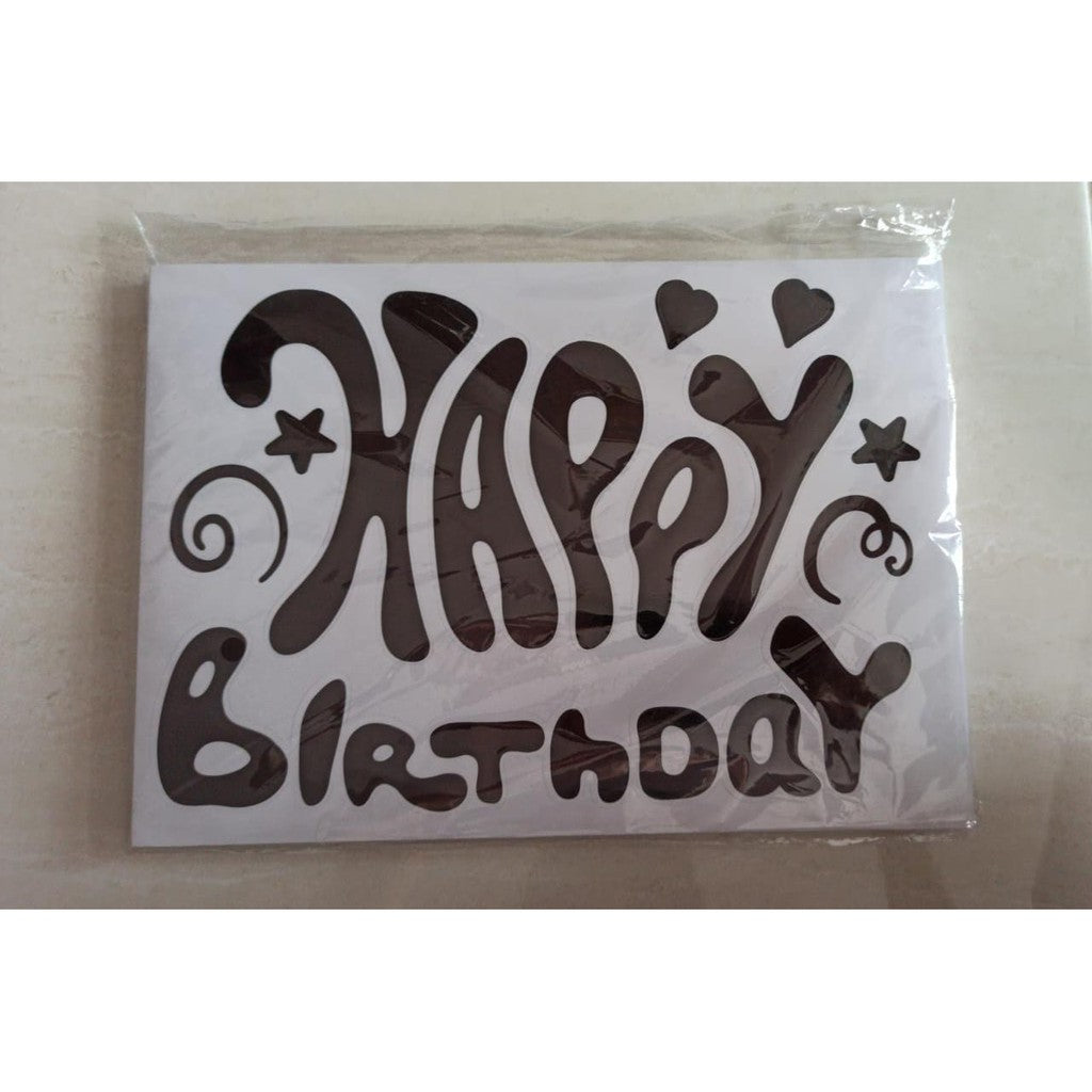 Stiker Bobo Balon PVC Ukuran 21 x 29 cm Balloon Sticker Tulisan Happy Birthday/I Love You/Graduation/Congrats