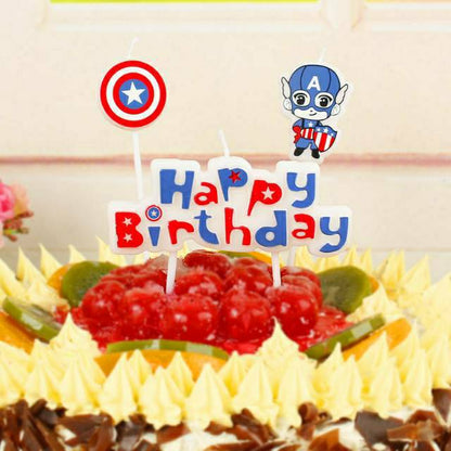 Lilin Ulang Tahun Ultah Karakter / Kartun Set Captain America