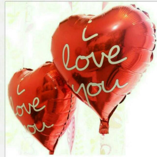Balon Foil Hati Tulisan I Love You
Size 18 inch (45 cm)