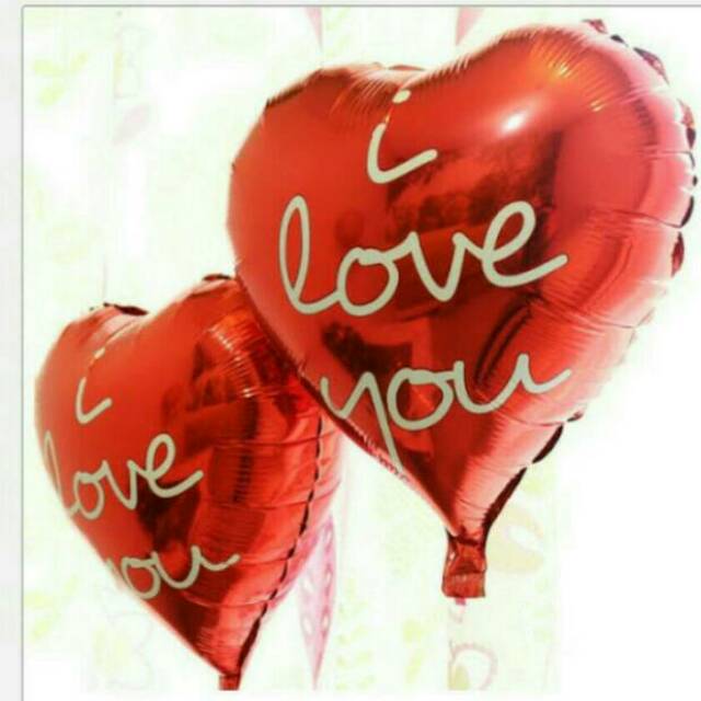 Balon Foil Hati Tulisan I Love You
Size 18 inch (45 cm)