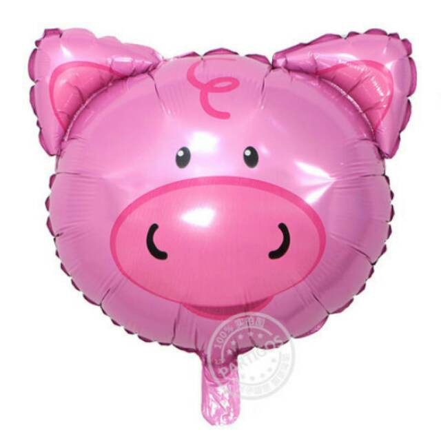 Balon Foil Kepala Hewan Medium Size 60 cm
