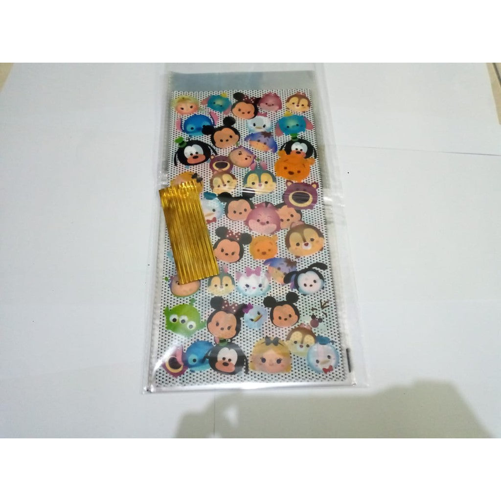 ( isi 10 pcs ) Plastik Snack Kartun / Goodie Bag Size Sedang 18 cm x 36 cm /  Bingkisan Ulang Tahun / Ultah