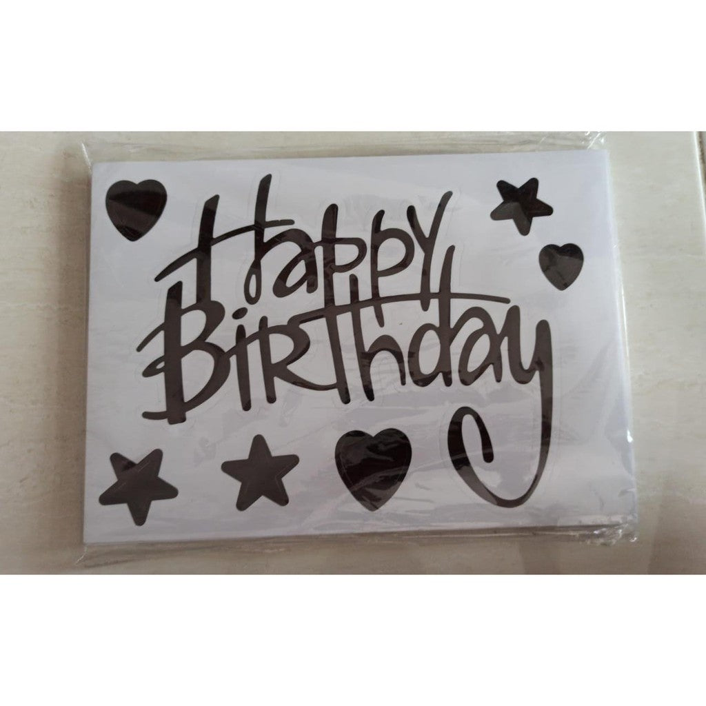 Stiker Bobo Balon PVC Ukuran 21 x 29 cm Balloon Sticker Tulisan Happy Birthday/I Love You/Graduation/Congrats