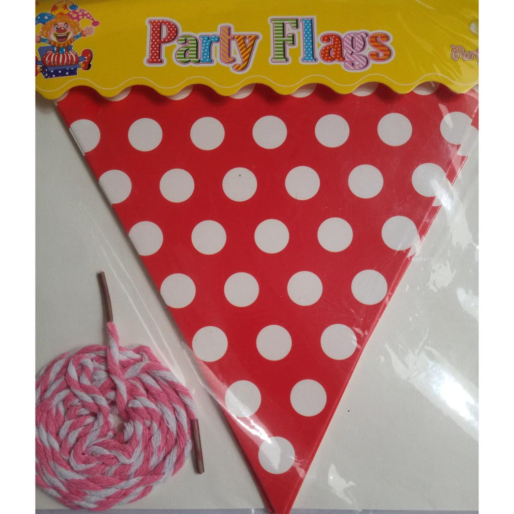 Bunting Flag / Banner Segitiga Polkadot
