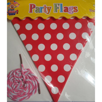 Bunting Flag / Banner Segitiga Polkadot