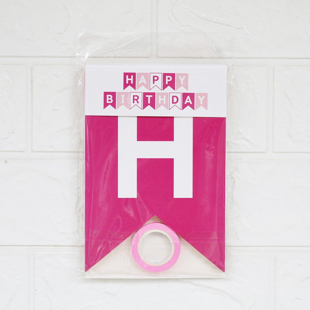 Bunting Flag / Banner Happy Birthday Segi Lima
