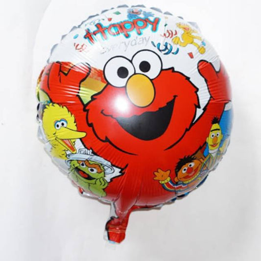 Balon Foil Bulat Elmo Sesame Street Size 45 cm