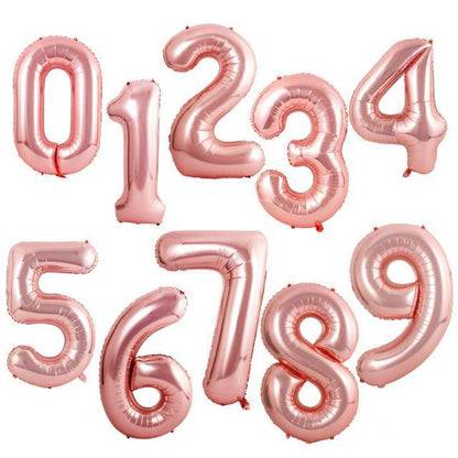 Balon Foil Angka Jumbo Rose Gold 100 cm / 40 inch