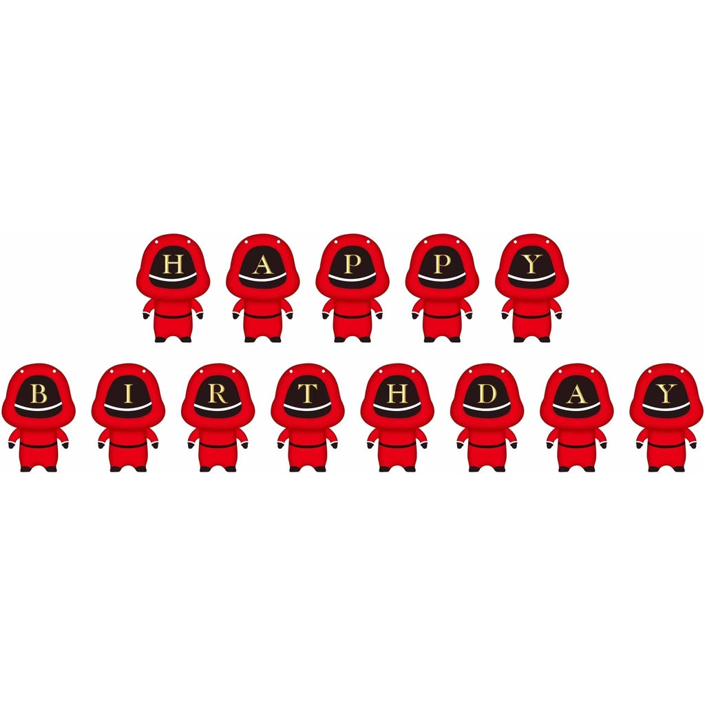 Bunting Flag / Banner Happy Birthday HBD Squid Game