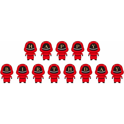 Bunting Flag / Banner Happy Birthday HBD Squid Game