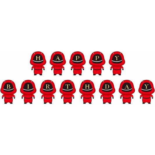 Bunting Flag / Banner Happy Birthday HBD Squid Game