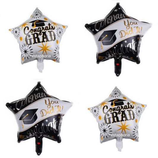Balon Foil Graduation / Wisuda Congrats Grad Star Toga Size 45 cm