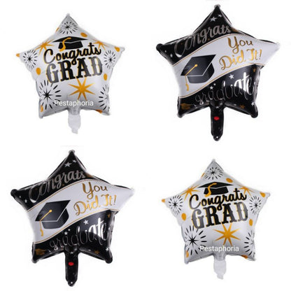 Balon Foil Graduation / Wisuda Congrats Grad Star Toga Size 45 cm