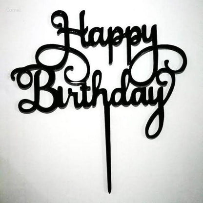 Cake Topper Acrylic HBD / Topper Kue Akrilik Happy Birthday