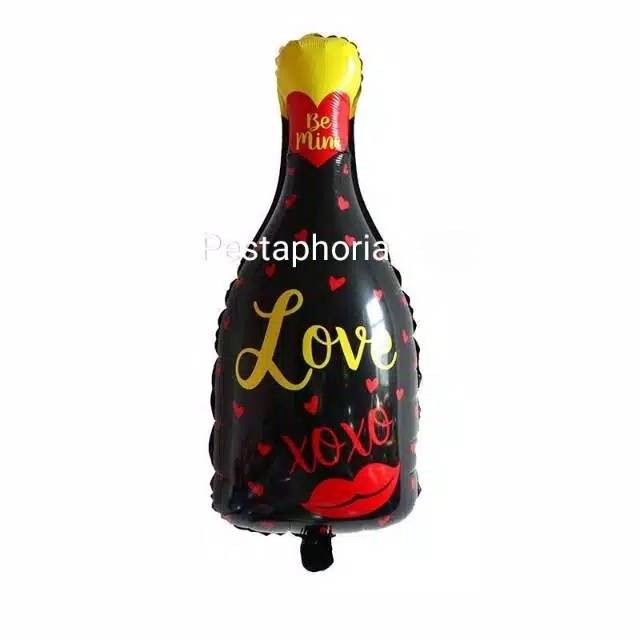 1 Set Balon Foil Bottle & Glass Summer Party Size Jumbo