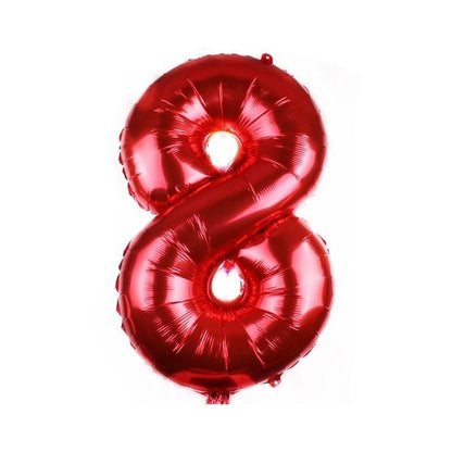 Balon Foil Angka Merah Size 40 cm