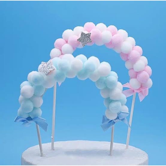 Cake Topper / Topper Kue Pompom Arch