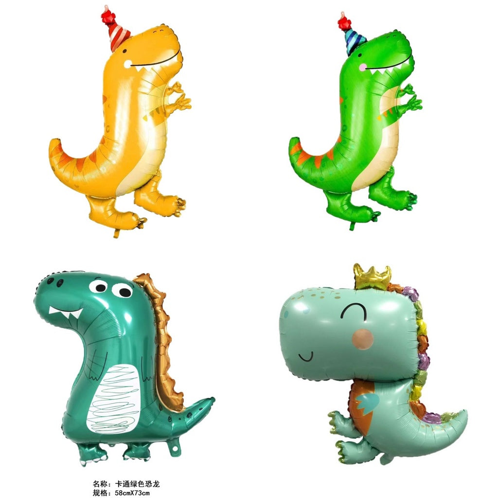 Balon Foil Dino/ Dinosaurus / Dinosaur Kartun Crown Jumbo Size 90 cm