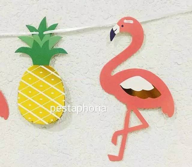 Banner Flamingo & Pineapple