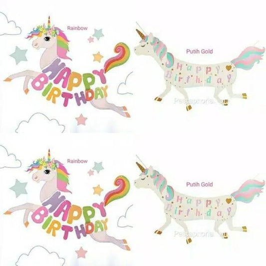 Bunting Flags / Banner Happy Birthday Unicorn