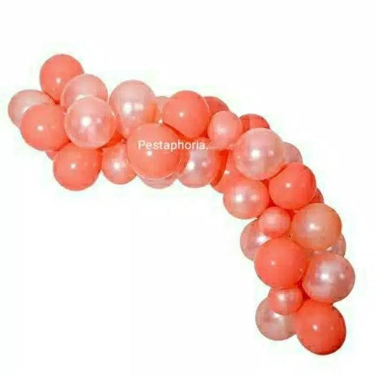 Balon Latex / Lateks Metalik 5 inch Warna Coral & Warna Rose Gold