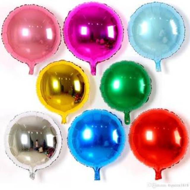 Balon Foil Bulat Polos / Round Size 45 cm