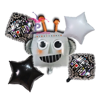Set isi 5 Balon Foil Robot