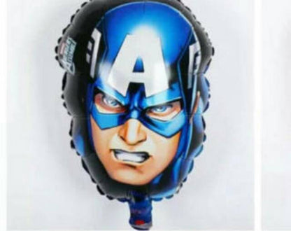 Balon Foil Kepala Captain America, Spiderman, Hulk, Iron Man Size 45 cm