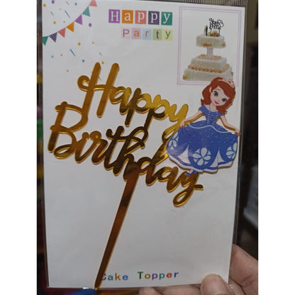 Cake Topper Acrylic / Akrilik Happy Birthday Ariel The Mermaid