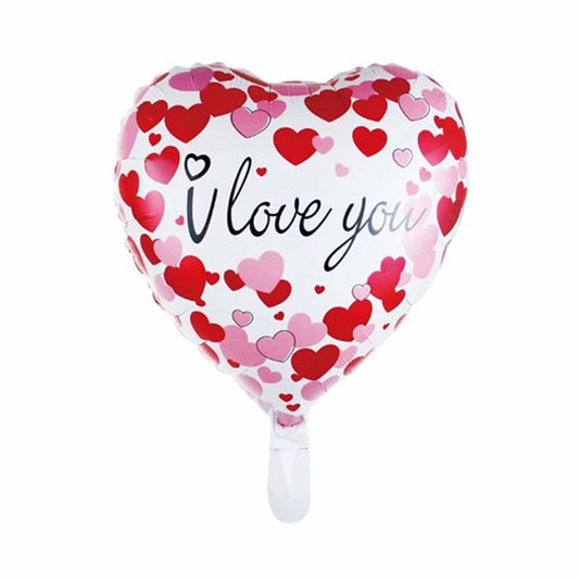 Balon Foil Hati Tulisan I Love You New Size 18 inch ( 45 cm )