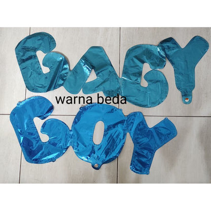 Balon Foil Tulisan Baby Boy / Baby Girl Sambung Jumbo