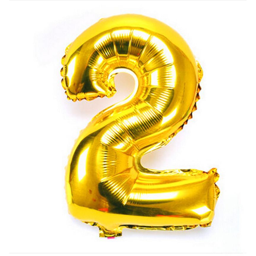 Balon Foil Angka Gold Size 40 cm