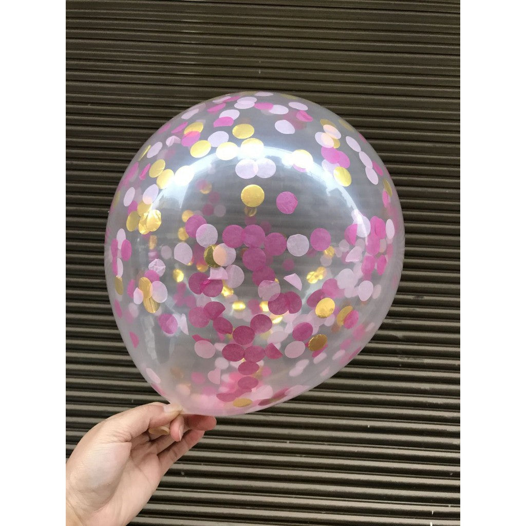 Balon Latex  / Lateks Confetti 12 inch Mix Dua Warna