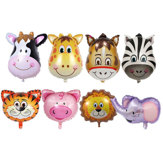 Balon Foil Kepala Hewan Medium Size 60 cm