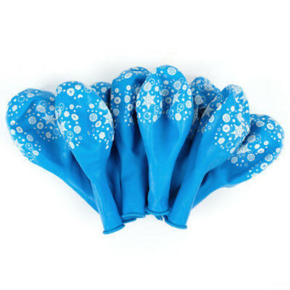 10 pcs Balon Latex Frozen Snowflake / Salju Size 12 inch