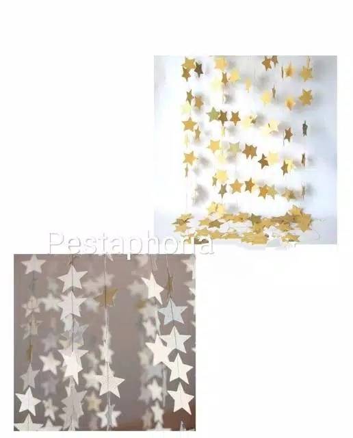 Star Party Garland Metalik 4 meter