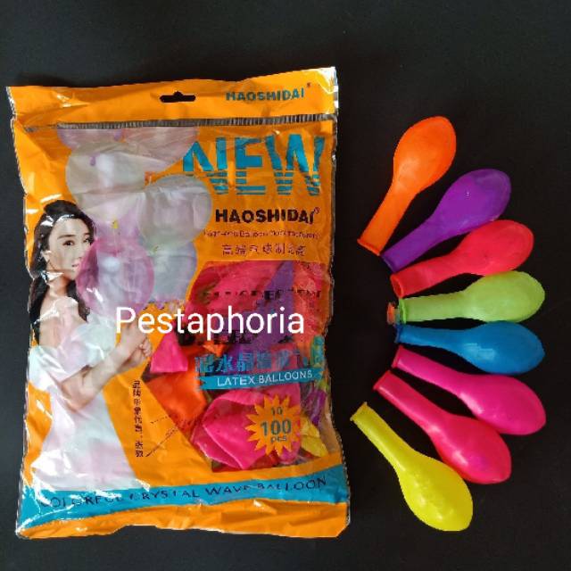 10 pcs Balon Lateks / Latex Crystal Wave Size 12 inch