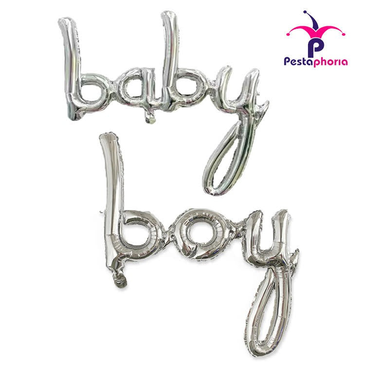Balon Foil Huruf Latin kecil baby boy / baby girl
